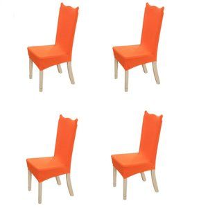 4-Pack Kitchen Dining Chair Cover Slipcover Orange